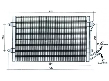 Exchanger Condenser OEM  | 2D0820413A | 35656 - 53826 - 816996 - VW5187