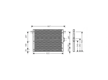 Wärmetausche Kondensator OEM  | AWR1624 | 35657 - 53308 - 816885 - AU5075 - TSP0225368