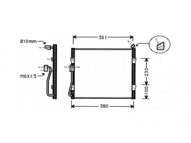 Wärmetausche Kondensator OEM  | 80110SR1A22 | 35266 - 7402511 - 8FC351037071 - HD5090 - TSP0225279
