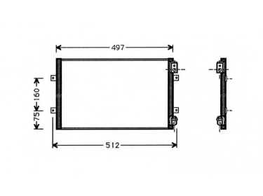 Wärmetausche Kondensator OEM  | JRB100340 | 8FC351036271 - AU5142 - TSP0225091