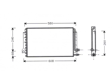 Wärmetausche Kondensator OEM  | 94457301103 - 94457301105 | 53306 - 7004063 - 7036216305 - 8FC351038381 - AC239000P - PR5024