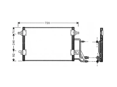 Warmtewisselaar Condensor OEM  | 8D0260403E - 8D0260403H - 8DO260403E |