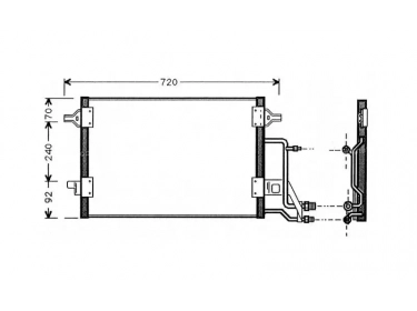 Wärmetausche Kondensator OEM  | 8D0260403E - 8D0260403H - 8DO260403E | 0810.2014 - 35291 - 53615 - 7401443 - 816967 - 8FC351301401 - AC352000S - AI5140 - TSP0225011