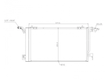 Warmtewisselaar Condensor OEM  | 6455V9 | 24-30083 - 35304 - 53736 - 7401011 - 817230 - 8FC351036401 - AC182000P - PE5186 - TSP0225176