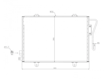 Warmtewisselaar Condensor OEM  | 7700414103 | 35379 - 53767 - 7401455 - 817171 - CO18142 - RT5232 - TSP0225131