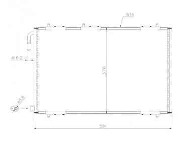 Warmtewisselaar Condensor OEM  | 6455W7 - 6455Y0 | 53730 - 817283 - 871772 - 8FC351037511 - 94392 - AC220000P - PE5191 - TSP0225199