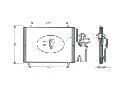 Exchanger Condenser OEM  | 7701205043 | RT5204D