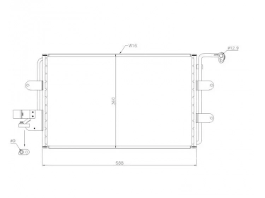 Exchanger Condenser OEM  | 1C0820413 - 1C0820413A | 35300 - 7402017 - 817427 - VW5176