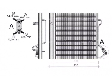 Exchanger Condenser OEM  | 0001632V003 - 0001632V004 - 0013198V001 | 35720 - 53225 - 817801 - 8FC351301271 - 94543 - MC5001D - TSP0225320