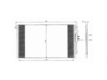 Warmtewisselaar Condensor OEM  | 05072262AA - 5072262AA | 35448 - 43026 - CR5075