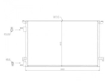 Echangeur Condenseur OEM  | 1850077 - 1850080 - 1850095 - 71740472 | 8FC351302591 - 94598 - AC411000P - OL5397D - TSP0225464