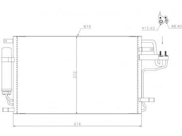 Exchanger Condenser OEM  | 976062E000 | 0828.3029 - 35600 - 8FC351302361 - AC399000S - HY5156D - TSP0225600