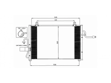 Echangeur Condenseur OEM  | 96409666 | 35568 - DW5084
