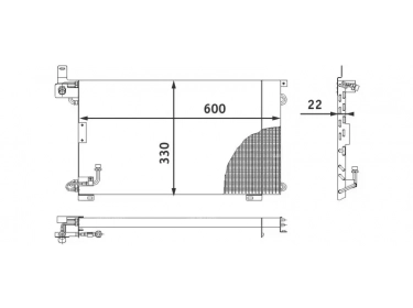 Exchanger Condenser OEM  | 92857302100 - 92857302101 | 8FC351036521 - AC188000P - PR5025 - TSP0225358