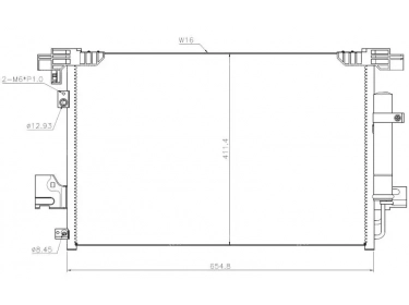 Exchanger Condenser OEM  | 6455FA - 6455HP - 7812A030 | 35872 - 8FC351307751 - AC557000S - MT5210D - TSP0225648
