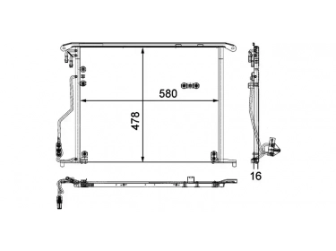 Exchanger Condenser OEM  | 2205000054 - 2205000154 - A2205000054 - A2205000154 | 0806.2077 - 35578 - 8FC351301171 - AC334000P - MFA5280 - TSP0225529