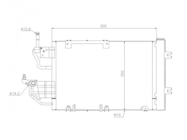 Exchanger Condenser OEM  | 13171592 - 1850111 - 93182213 | 0807.2033 - 35633 - 8FC351302371 - 940052 - AC400000P - OL5454D - TSP0225616