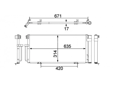 Warmtewisselaar Condensor OEM  | 73210FE010 | 35875 - 8FC351303791 - AC473000S - SU5078
