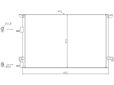 Warmtewisselaar Condensor OEM  | 12793295 - 12804660 | 35516 - 817712 - 94675 - SB5058D