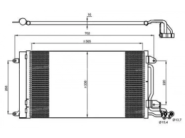 Exchanger Condenser OEM  | 6C0816411B - 6C0816411C - 6R0820411A - 6R0820411AA - 6R0820411AB - 6R0820411AC - 6R0820411D - 6R0820411G - 6R0820411H - 6R0820411J - 6R0820411Q | 0810.3044 - 35910 - 8FC351309131 - AC566000S - ST5038
