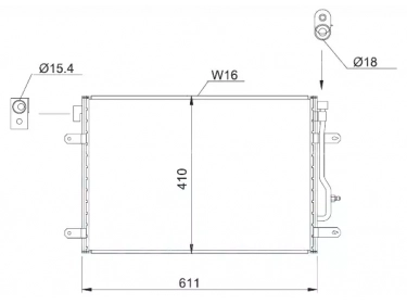 Exchanger Condenser OEM  | 8E0260401D - 8E0260403D | 0810.3023 - 35465 - 8FC351301071 - AI5199 - TSP0225505