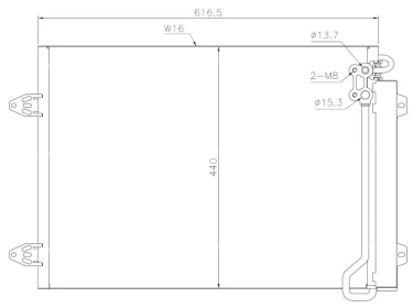 Echangeur Condenseur OEM  | 3C0820411C - 3C0820411E - 3c0820411G - 3C0820411J | 0810.3045 - 35614 - 814002 - 8FC351317541 - 94831 - TSP0225573 - VW5225