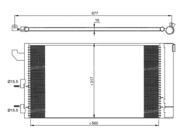 Wärmetausche Kondensator OEM  | 51782753 | 35883 - 8FC351318721 - 940173 - AC710000S - FT5406