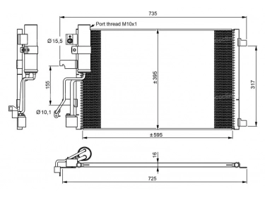 Wärmetausche Kondensator OEM  | 92100JD700 | 35975 - DNA5290D