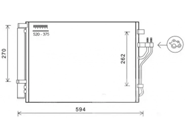 Wärmetausche Kondensator OEM  | 976062Y000 | 35999 - HY5280D