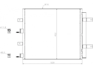 Exchanger Condenser OEM  | XR828762 - XR828837 - XR853523 - XR856373 | 0829.2010 - 35604 - 8FC351304181 - 940117 - AC481000S - JR5051D