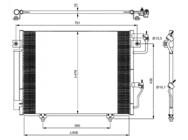 Wärmetausche Kondensator OEM  | 7812A156 | 350049 - 8FC351307371 - AC534000S - DCN45009 - DCN450090 - DCN450091 - DCN450092 - DCN450093 - DCN450094 - DCN450095 - DCN450096 - DCN450097 - DCN450098 - DCN450099 - MT5231D