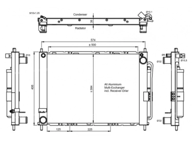 Serpentin Condensador OEM  | 8200221498 - 8200688387 | 350057 - 637636 - RTM500