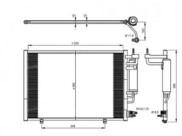 Wärmetausche Kondensator OEM  | 1717509 - 1756718 - 1787028 - 1787029 | 350205 - FD5490D