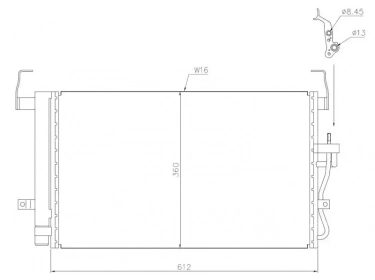 Permutador Condensador OEM  | 976062D000 | 0828.3046 - 35474 - 814264 - 8FC351302351 - 94448 - AC398000P - HY5092D - TSP0225653