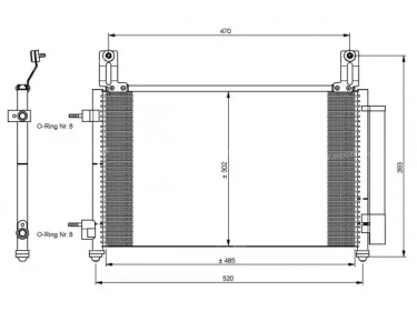 Exchanger Condenser OEM  | 95961966 | 0831.3015 - 35796 - DW5081D - TSP0225711