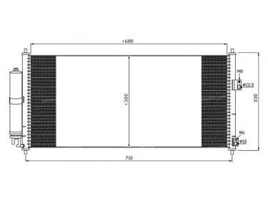 Exchanger Condenser OEM  | 92100BN305 - 92100BN307 - 92110BM400 - 92110BM401 - 92110BM402 | 0821.3032 - 35435 - 8880400277 - 8FC351038581 - 94589 - AC252000S - DN5201 - TSP0225476