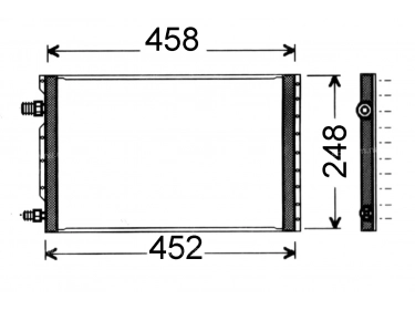 Permutador Condensador Delphi Delphi 52465361 |  | 400-6508 - 60-2296 - 62022296ORB - CD045 - UV5005