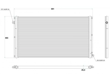 Permutador Condensador Delphi COND 881 465 18 |  | 30310200-1 - 30310200.1