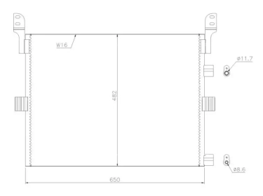 Warmtewisselaar Condensor OEM  |  | 0809.3053 - 35788 - 62-RE5054 - 8FC351317661 - 94918 - AC673000P - RE5054 - TSP0226247M