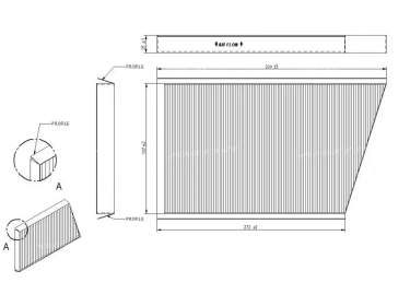 Luchtverdeler Pollen- & Cabinefilter FILTRE POUSSIERE | 2038300918 - A2038300918 |