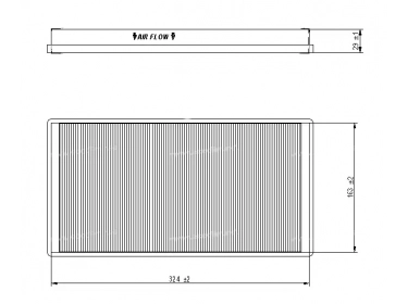 Diffusion d'air Filtre pollen Filtre habitacle FILTRE POUSSIERE | 0008356947 - A0008356947 |