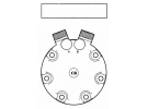 Compresseur Sanden Fixe R134a SD7H15 TYPE : SD7H15 | 6025107881 | 32132G - 62015109A - 7899 - 7899E - 7899F - 8084 - 8084E - 8084F - S7899 - S8084 - U7899 - U8084