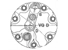 Compresseur Sanden Variable SD7V16 TYPE : SD7V16 | 1067111 - 7M0820803P | 1137 - 1137E - 1137F - 68522 - 7402106 - CP09018 - S1137 - U1137