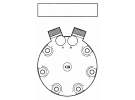 Compresseur Sanden Fixe R134a SD7H15 TYPE : SD7H15 | 5596223 - 6259932 - 6259940 - 7700037805 | 1012-53011 - 20-07975 - 78555 - 7975N - 7975NE - 7975NF - CP025 - S7975N - U7975N