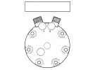 Compressor Sanden Fix R134a SD7H15 TYPE : SD7H15 | 11007857 - 11104512 - VOE11104512 | 7972 - 7972E - 7972F - 8053 - 8053E - 8053F - CP006 - CP50704 - S7972 - S8053 - U7972 - U8053