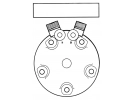 Compressor Sanden Fixa R134a SD5H14 TYPE : SD5H14 | 1911506750 | 20-10081 - 509-425 - 6672 - 6672E - 6672F - S6672 - U6672