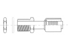 Koppeling Alu krimpfitting - gereduceerde dia. recht MALE ORING PASSE CLOISON |  | BL1801