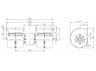 Luchtverdeler Dubbele turbine ventilator 12V 4 VITESSES | 5169010007 - 5436662028 | 008A4602 - 30003142