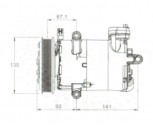 Compressor Visteon Complete compressor TYPE : VS16