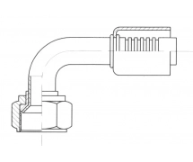 Anschluss Aluminium standard fitting 90° FEMELLE FLARE